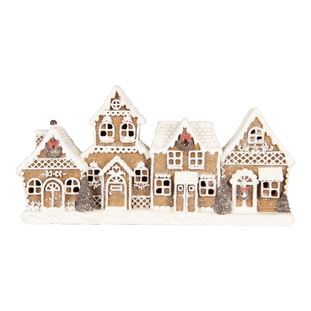 [6PR5377] Décoration des maisons Marron Blanc 25x6x13 cm