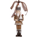 Decoration hanger Nutcracker Brown White 4x2x13 cm
