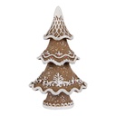 Weihnachtsdeko Weihnachtsbaum Braun Weiß 7x5x11 cm