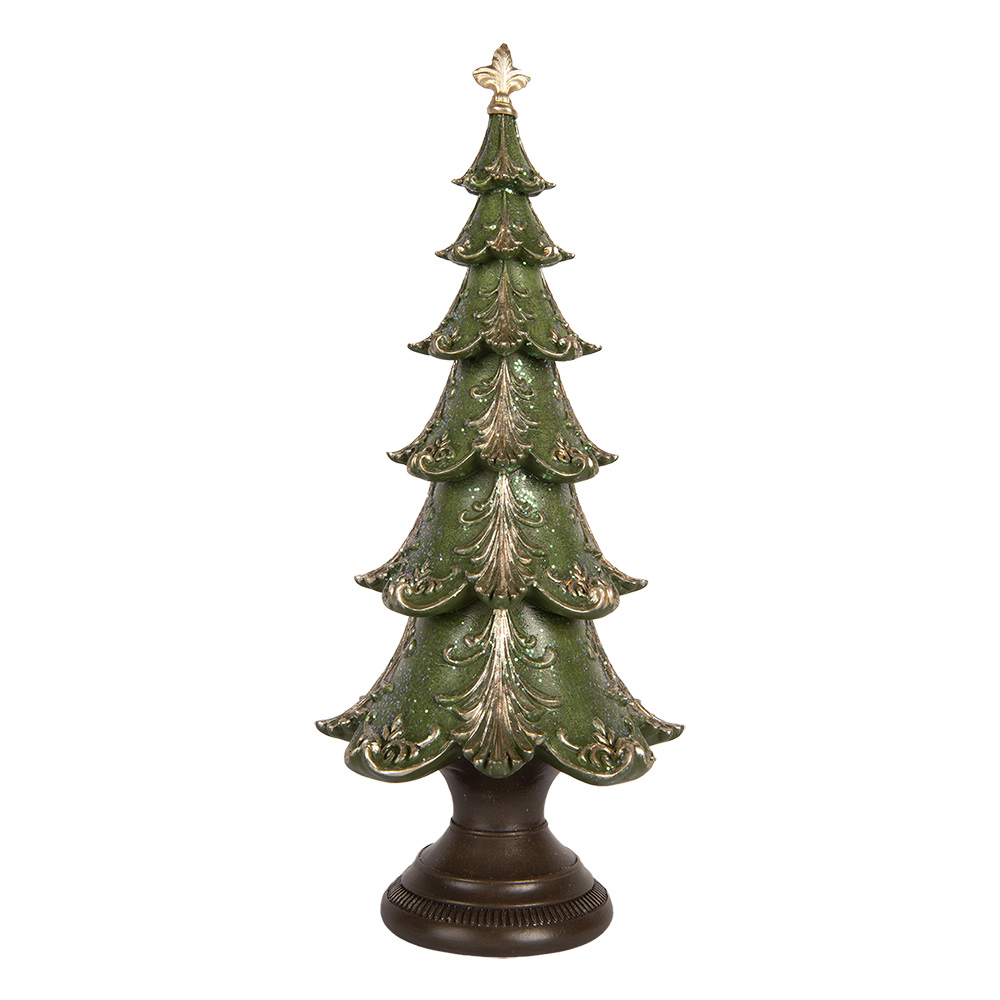 [6PR5403] Weihnachtsdeko Weihnachtsbaum Grün Braun Ø 18x41 cm