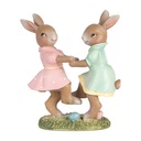Statua Decorativa Coniglio Beige Rosa 8x3x8 cm