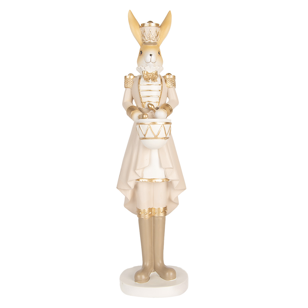 [6PR5468] Image de décoration Lapin Beige Couleur or 13x12x47 cm