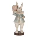 Image de décoration Lapin Beige Bleu 11x10x28 cm