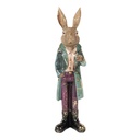 Decoration Rabbit Brown Green 7x6x24 cm