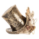 Tirelire Lapin Beige Noir 14x10x11 cm