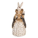 Décoration Lapin Beige Couleur or 11x10x24 cm