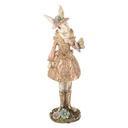 Décoration Lapin Beige Couleur or 9x8x26 cm