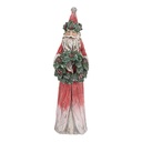 Décoration de Noël père Noël Rouge Vert 7x6x24 cm