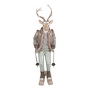 Décoration Cerf Marron Gris 16x11x33 cm