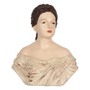Deko Büste Frau Beige Braun 18x11x21 cm