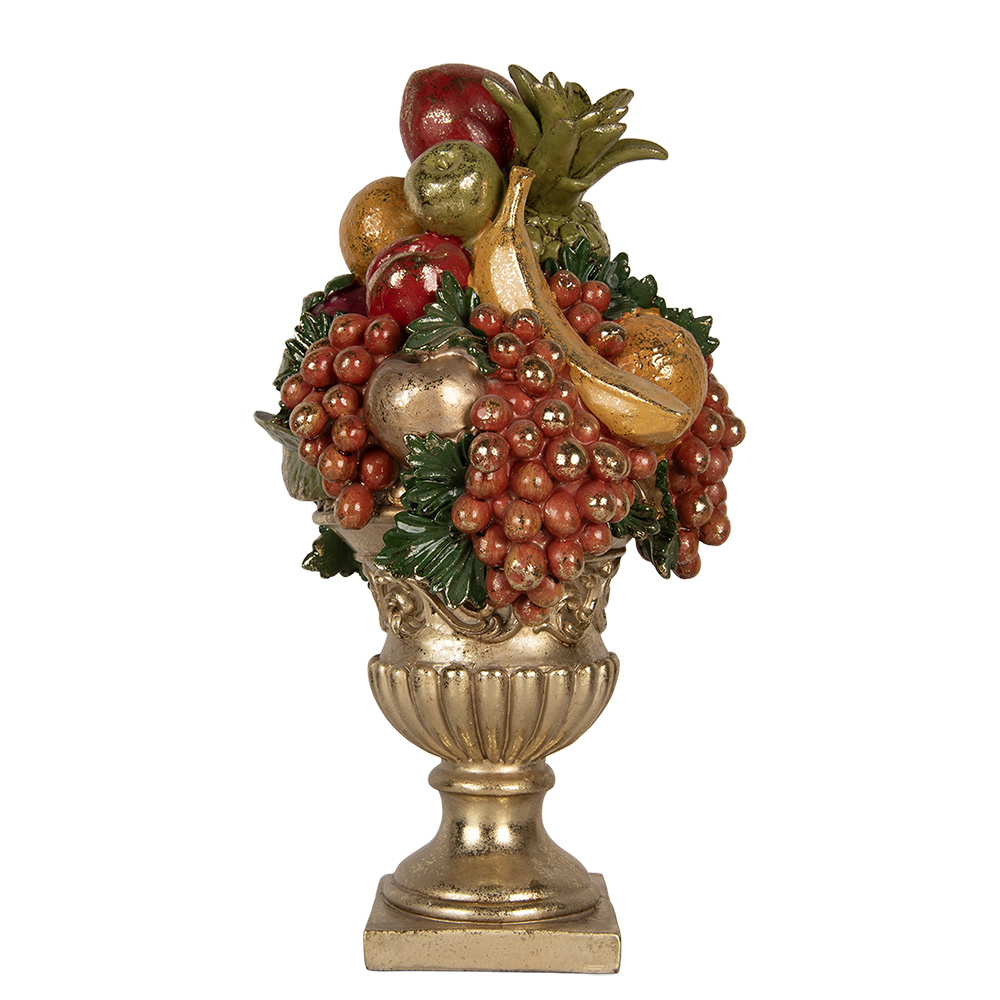 [6PR5585] Deko Obstschale Goldfarbig 25x24x44 cm
