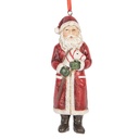 Dekoration Anhänger Weihnachtsmann Rot Weiß 4x3x11 cm