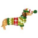 Decoration Dog Brown Green 24x5x14 cm