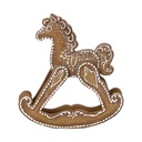 Décoration Cheval à bascule Marron Blanc 14x4x15 cm