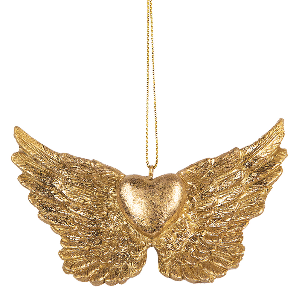 [6PR5640] Ciondolo Decorativo Ali Color oro 10x2x7 cm