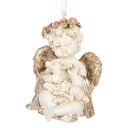 Décoration pendentif Ange Beige Couleur or 5x4x6 cm