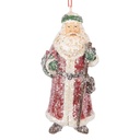 Decoration pendant Santa Claus Red White 5x4x12 cm