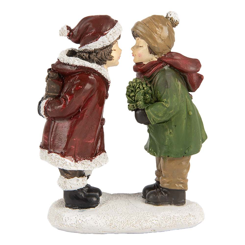 [6PR5726] Décoration de Noël Enfants Rouge Vert 9x6x12 cm