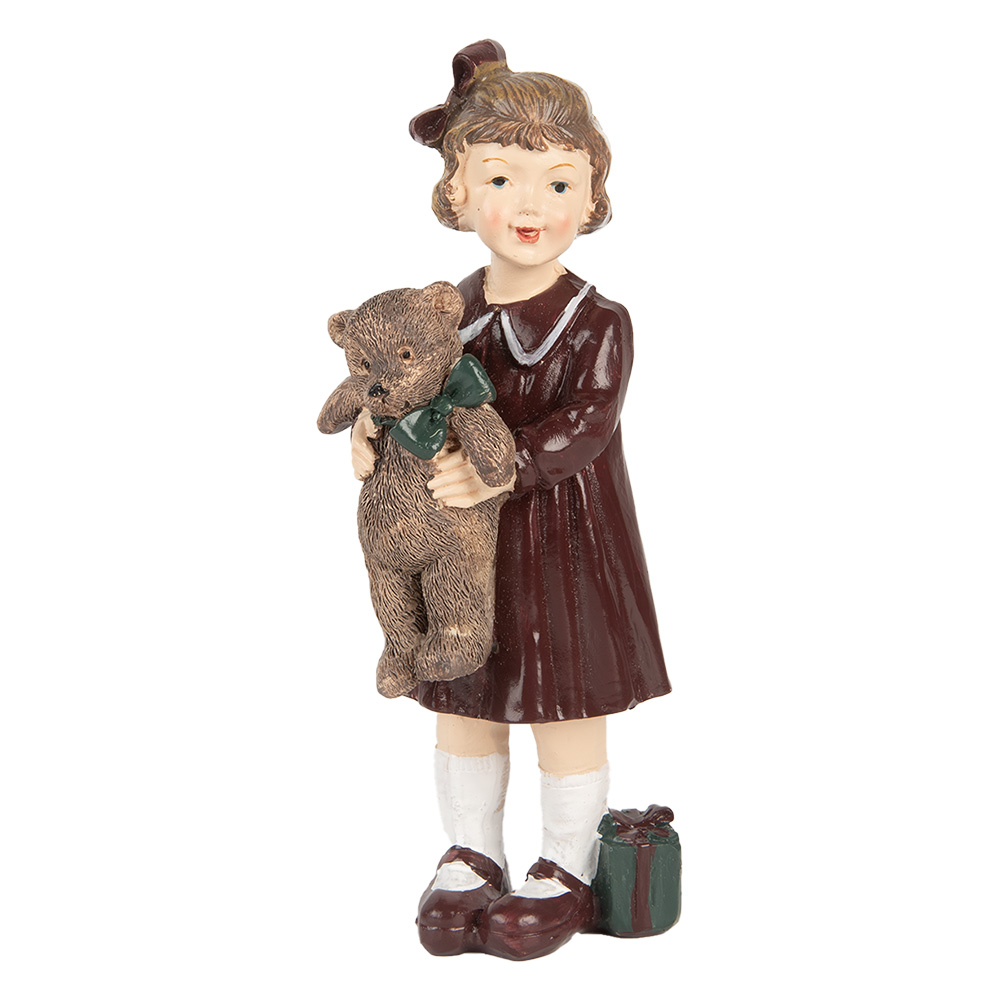 [6PR5729] Décoration de Noël Enfant Marron Vert 6x5x15 cm