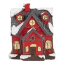 Decorazione di una Casetta con LED Rosso Grigio 6x5x7 cm