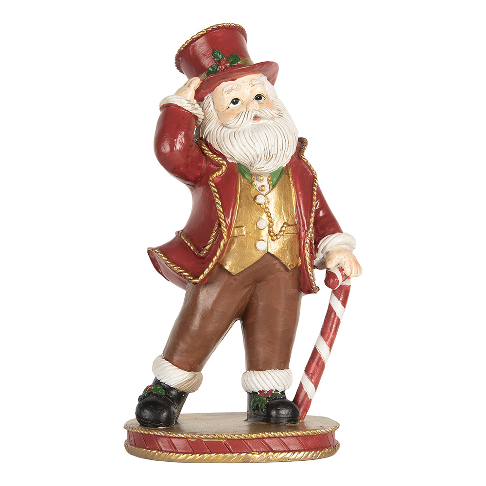 [6PR5755] Christmas Decoration Santa Claus Red White 12x9x21 cm