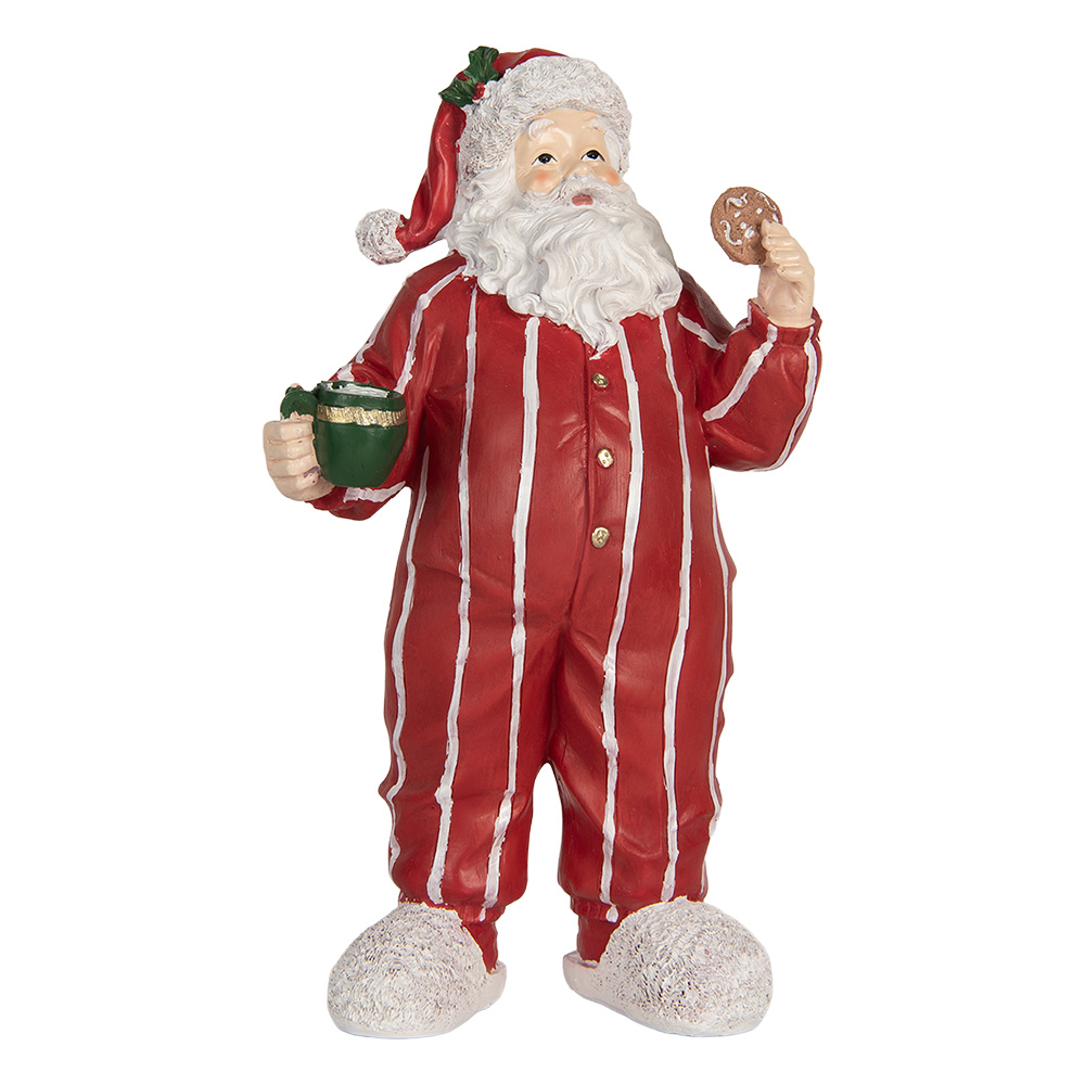 [6PR5760] Christmas Decoration Santa Claus Red White 18x11x31 cm
