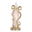 Bougie de décoration avec LED Couleur or Rose 10x10x25 cm / 2xAAA