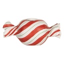 Candlestick Red White 14x7x6 cm