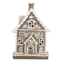 Decoration House with LED Brown White 16x10x23 cm