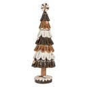 Décoration de Noël Sapin de Noël Marron Blanc Ø 12x39 cm