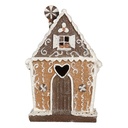Décoration Maison avec LED Marron Blanc 14x9x21 cm