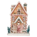 Décoration Maison avec LED Marron Blanc 17x12x25 cm
