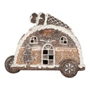Décoration Maison avec LED Marron Blanc 21x11x16 cm