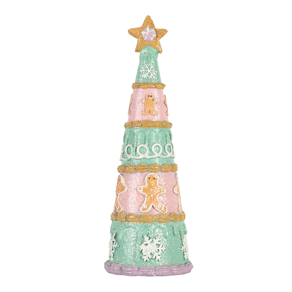 [6PR5865] Décoration de Noël Sapin de Noël Vert Rose Ø 9x25 cm