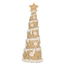 Décoration de Noël Sapin de Noël Marron Blanc Ø 9x25 cm