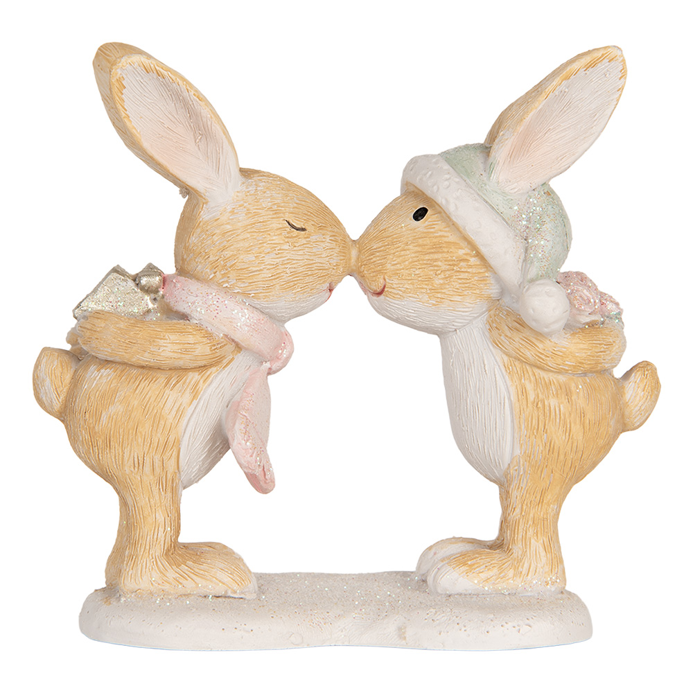 [6PR5882] Decorazione Conigli Marrone Blanc 10x5x10 cm