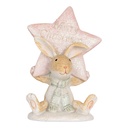 Decoration Rabbit Brown Pink 8x5x11 cm