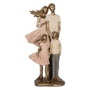 Dekoration Familie Goldfarbig Rosa 17x11x35 cm