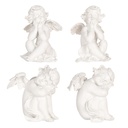 Deko Engel (set 4) Weiß 16x14x19 cm
