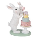 Décoration Lapin Blanc Multi 21x10x27 cm