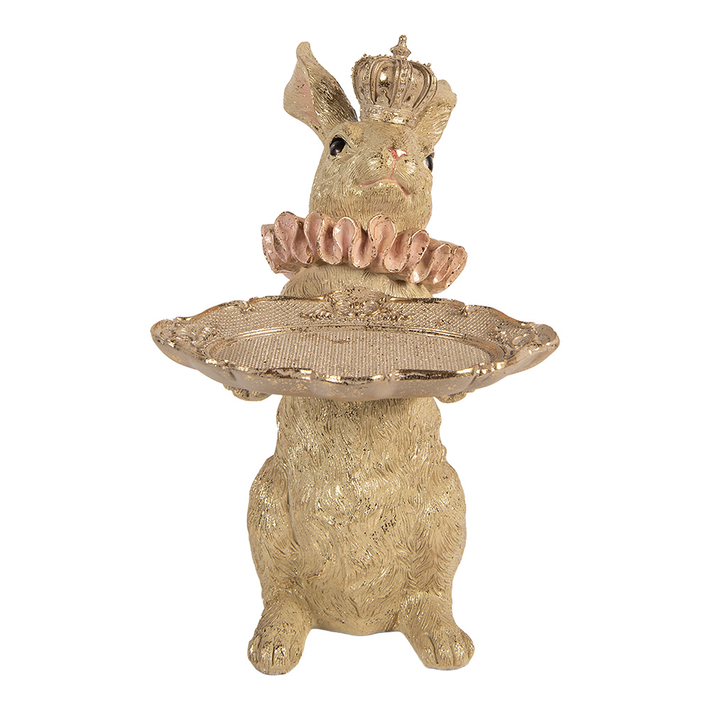 [6PR5963] Decoratie konijn met schaal 31x20x33 cm