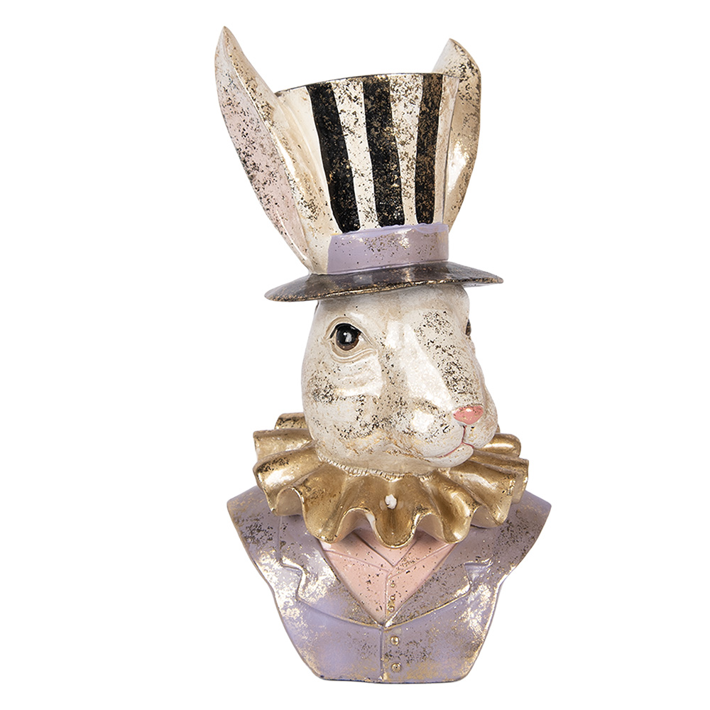[6PR5965] Decoratie buste konijn 14x12x27 cm