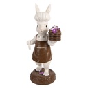 Decoration Rabbit White Brown 15x11x32 cm