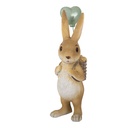 Decoration Rabbit Brown Green 7x5x17 cm