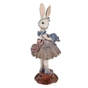 Deko Kaninchen Beige Blau 15x14x35 cm