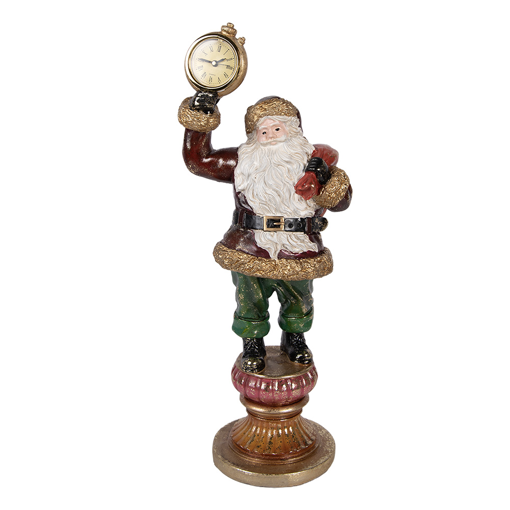 [6PR6054] Decoratie kerstman met klokje 15x13x39 cm
