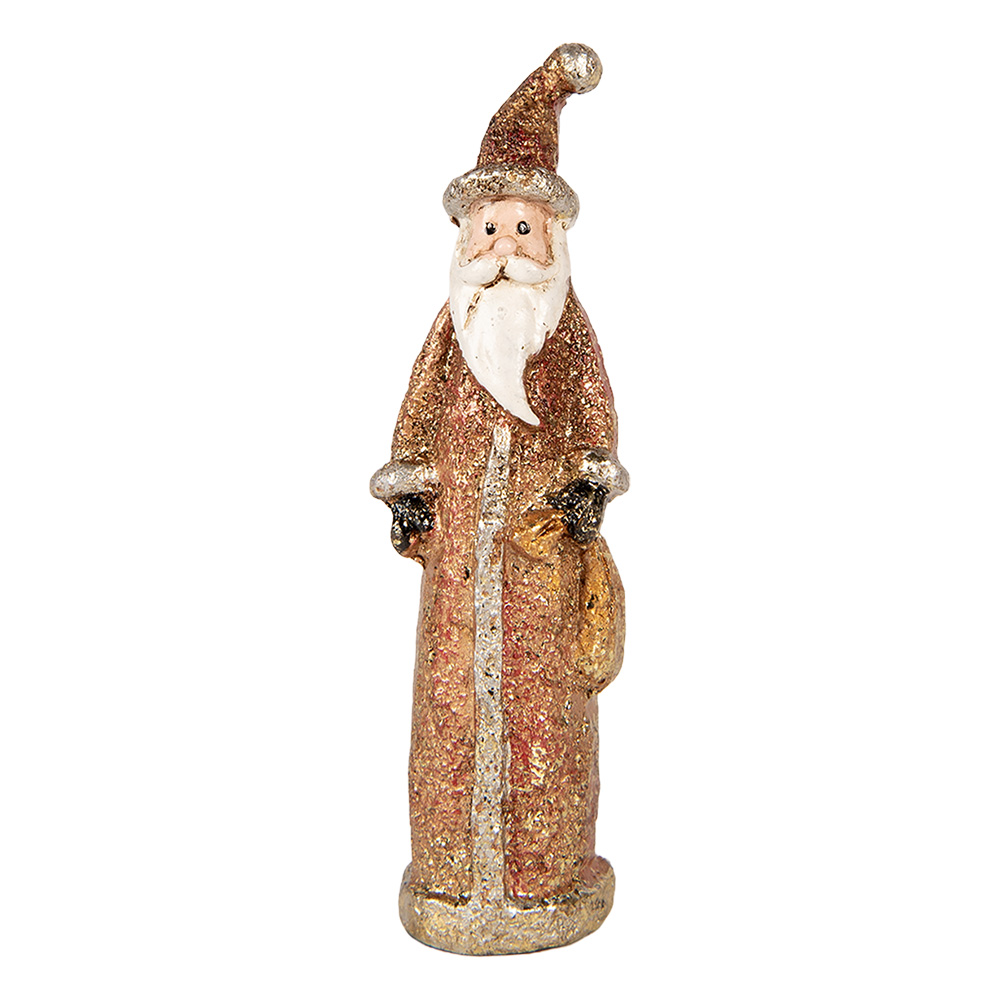 [6PR6058] Décoration de Noël Père Noël Rouge couleur Or 4x3x12 cm
