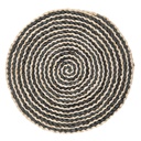 Tischset Beige, Schwarz Ø 35x1 cm