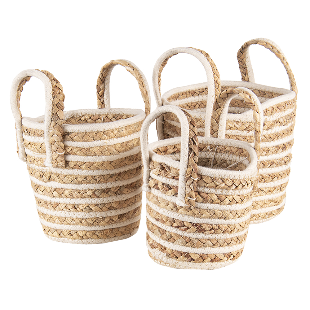 [6RO0514] Mand (3) Ø 21x20 / Ø 19x19 / Ø 16x15 cm