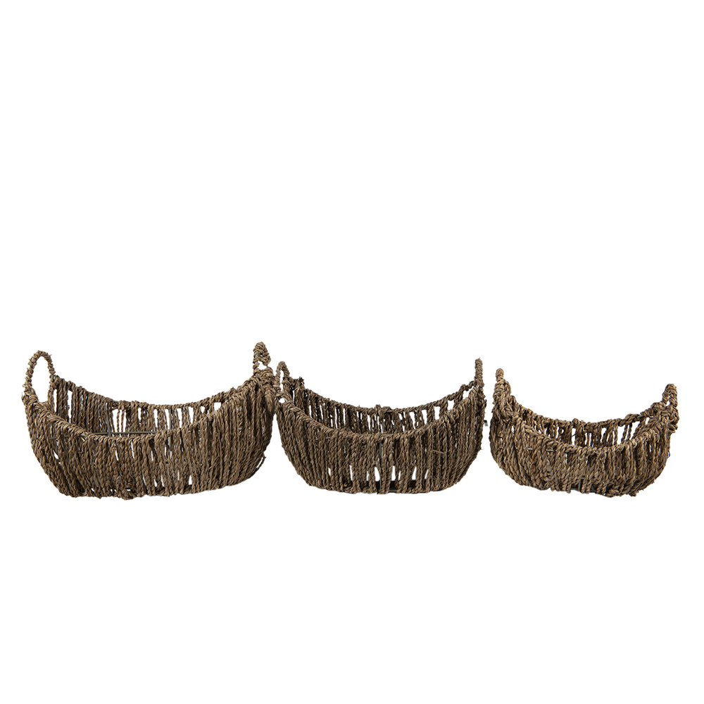 [6RO0561] Korb (3) 30x22x18 / 26x18x16 / 22x16x13 cm